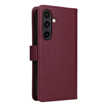 For Samsung Galaxy S24 FE 5G BETOPNICE BN-005 2 in 1 Detachable Imitate Genuine Leather Phone Case(Wine Red) - Galaxy S24 FE 5G Cases by BETOPNICE | Online Shopping South Africa | PMC Jewellery | Buy Now Pay Later Mobicred