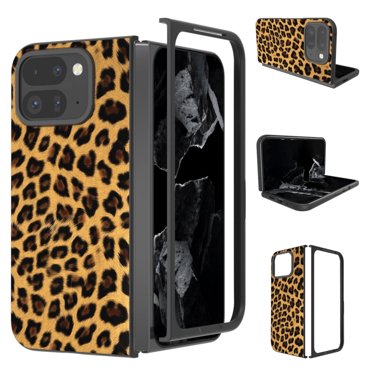 For Google Pixel 9 Pro Fold Black Frame Leopard Full Coverage Phone Case(Leopard Print) - Google Cases by PMC Jewellery | Online Shopping South Africa | PMC Jewellery | Buy Now Pay Later Mobicred