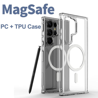 For Samsung Galaxy S24+ 5G ViLi MAG-C Series MagSafe Magnetic PC + TPU Phone Case(Transparent) - Galaxy S24+ 5G Cases by ViLi | Online Shopping South Africa | PMC Jewellery | Buy Now Pay Later Mobicred