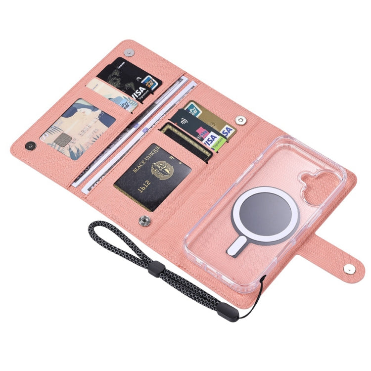 For Samsung Galaxy S24 Ultra 5G ViLi GHA-C Series RFID MagSafe Magnetic Flip Leather Phone Case(Pink) - Galaxy S24 Ultra 5G Cases by ViLi | Online Shopping South Africa | PMC Jewellery | Buy Now Pay Later Mobicred