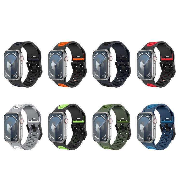 For Apple Watch Series 5 44mm Meteorite Two-color Silicone Watch Band(Grey White) - free shipping - PMc TechLife - Order now!