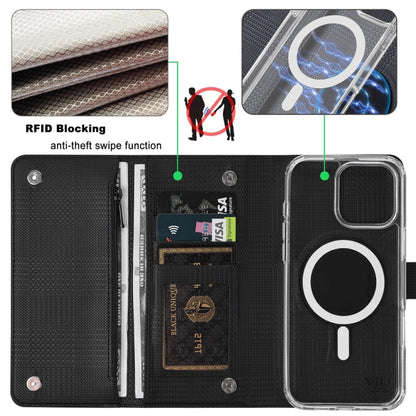 For Samsung Galaxy S24 Ultra 5G ViLi GHB-C Series RFID MagSafe Magnetic Flip Leather Phone Case(Black) - Galaxy S24 Ultra 5G Cases by ViLi | Online Shopping South Africa | PMC Jewellery | Buy Now Pay Later Mobicred