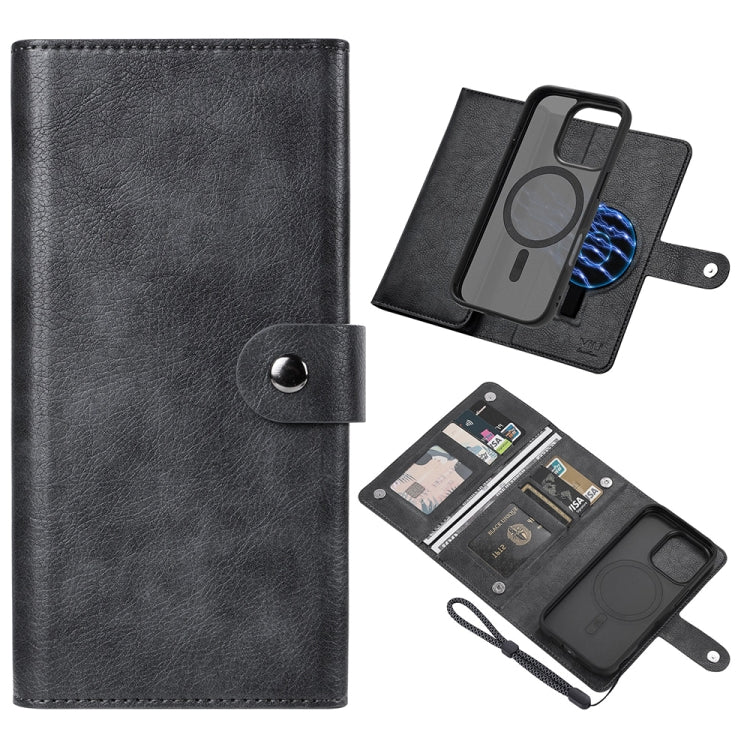 For iPhone 16 Pro ViLi GVA Series MagSafe Magnetic RFID Leather Phone Case(Black) - free shipping - PMC TechLife - Order now!