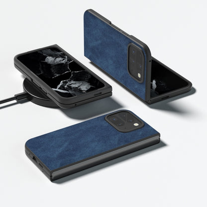 For Google Pixel 9 Pro Fold Black Frame PU Leather Full Coverage Phone Case(Blue) - Google Cases by PMC Jewellery | Online Shopping South Africa | PMC Jewellery | Buy Now Pay Later Mobicred