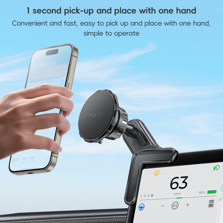 Yesido C212 Car Floating Screen Clip-on Magnetic Phone Holder(Black) - Universal Car Holders by Yesido | Online Shopping South Africa | PMC Jewellery | Buy Now Pay Later Mobicred