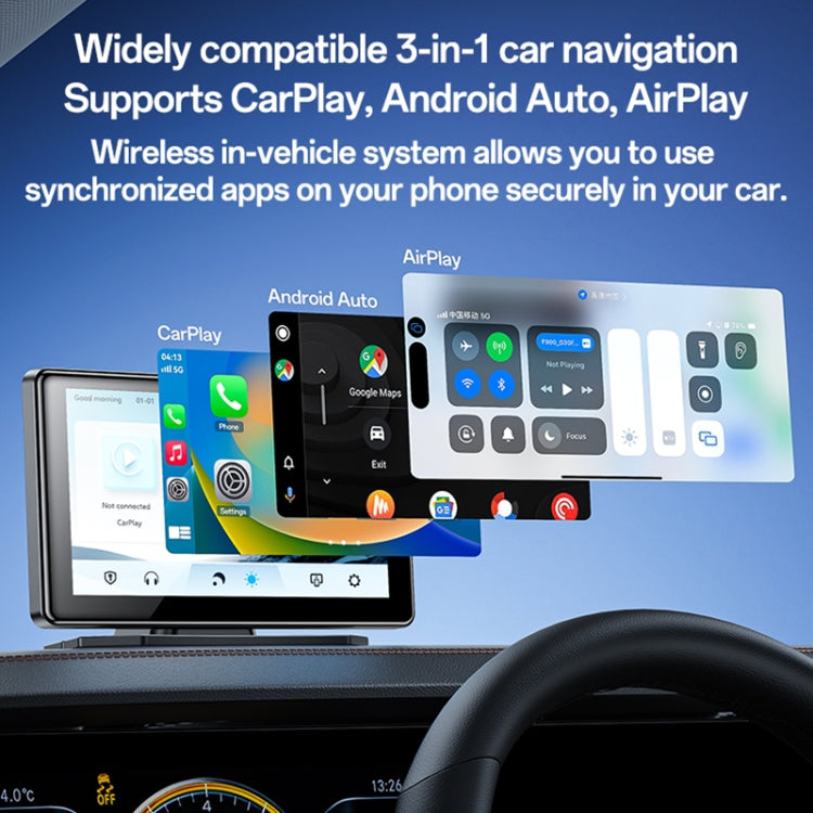 Yesido KM17 7 inch Center Console CarPlay Portable Car Video Navigation(Black) - Car MP3 & MP4 & MP5 by Yesido | Online Shopping South Africa | PMC Jewellery | Buy Now Pay Later Mobicred