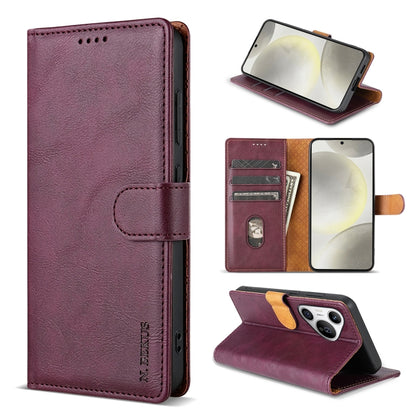 For Huawei Pura 70 N.BEKUS CSJ-P1 Solid Color Leather Phone Case(Wine Red) - Huawei Cases by N.BEKUS | Online Shopping South Africa | PMC Jewellery | Buy Now Pay Later Mobicred