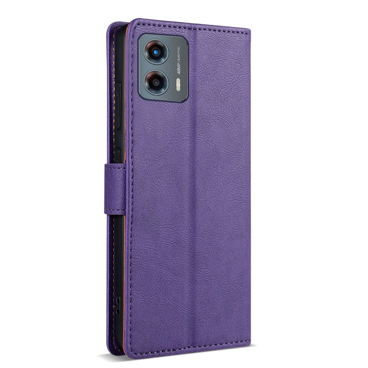 For Motorola Moto G Stylus 2024 N.BEKUS CSJ-P1 Solid Color Leather Phone Case(Purple) - Motorola Cases by N.BEKUS | Online Shopping South Africa | PMC Jewellery | Buy Now Pay Later Mobicred