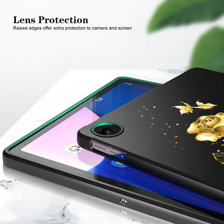 For Lenovo Tab M11 / Xiaoxin Pad 2024 Color Painting Pattern Smart Tablet TPU Case(Blue Butterfly) - Lenovo by PMC Jewellery | Online Shopping South Africa | PMC Jewellery | Buy Now Pay Later Mobicred