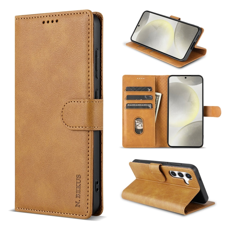 For Samsung Galaxy S24+ 5G N.BEKUS CSJ-P1 Solid Color Leather Phone Case(Brown) - Galaxy S24+ 5G Cases by N.BEKUS | Online Shopping South Africa | PMC Jewellery | Buy Now Pay Later Mobicred