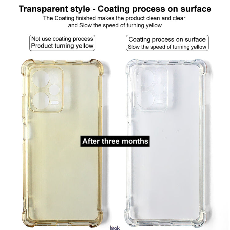 For Redmi K70 Ultra 5G imak Shockproof Airbag TPU Phone Case(Transparent Black) - Xiaomi Cases by imak | Online Shopping South Africa | PMC Jewellery | Buy Now Pay Later Mobicred