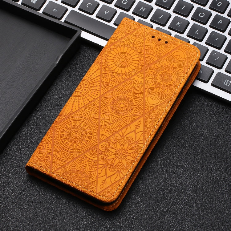 For Google Pixel 9 Pro XL Ethnic Embossed Adsorption Leather Phone Case(Yellow) - Google Cases by PMC TechLife | Online Shopping South Africa | PMC TechLife | Buy Now Pay Later Mobicred
