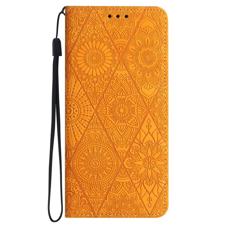 For Google Pixel 9 Pro XL Ethnic Embossed Adsorption Leather Phone Case(Yellow) - Google Cases by PMC TechLife | Online Shopping South Africa | PMC TechLife | Buy Now Pay Later Mobicred