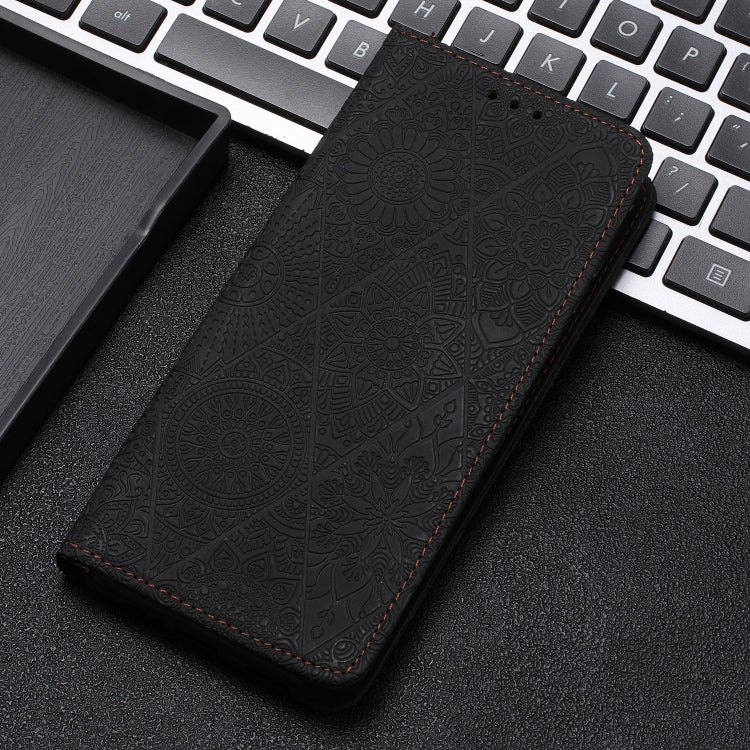 For Google Pixel 9 / 9 Pro Ethnic Embossed Adsorption Leather Phone Case(Black) - Google Cases by PMC TechLife | Online Shopping South Africa | PMC TechLife | Buy Now Pay Later Mobicred