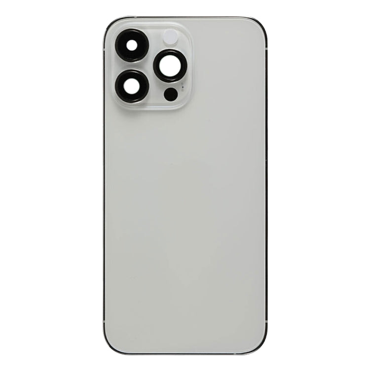 For iPhone 14 Pro Max Battery Back Cover with Side Keys & Card Tray, Version:CE EU Version(Silver) - Back Cover by PMC Jewellery | Online Shopping South Africa | PMC Jewellery | Buy Now Pay Later Mobicred