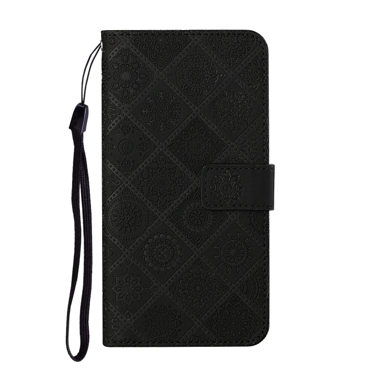For Samsung Galaxy S25+ 5G Ethnic Style Embossed Pattern Leather Phone Case(Black) - Galaxy S25+ 5G Cases by PMC Jewellery | Online Shopping South Africa | PMC Jewellery | Buy Now Pay Later Mobicred