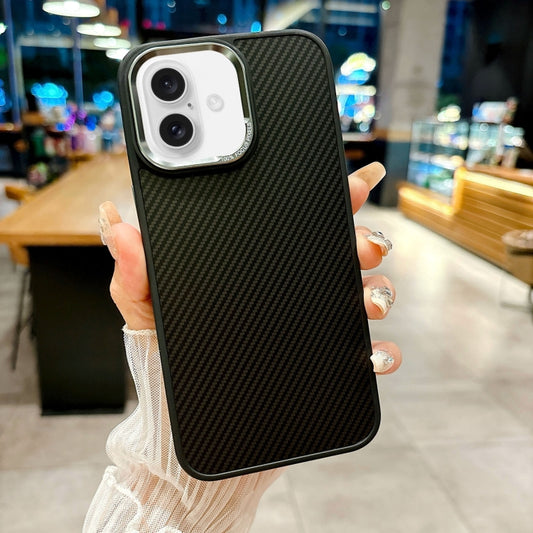 For iPhone 16 Plus Carbon Fiber Texture MagSafe Magnetic Shockproof Phone Case(Black) - iPhone 16 Plus Cases by PMC Jewellery | Online Shopping South Africa | PMC Jewellery | Buy Now Pay Later Mobicred