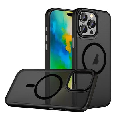 For iPhone 16 Pro Skin Feel Frosted MagSafe Magnetic Phone Case(Transparent Black) - iPhone 16 Pro Cases by PMC Jewellery | Online Shopping South Africa | PMC Jewellery | Buy Now Pay Later Mobicred