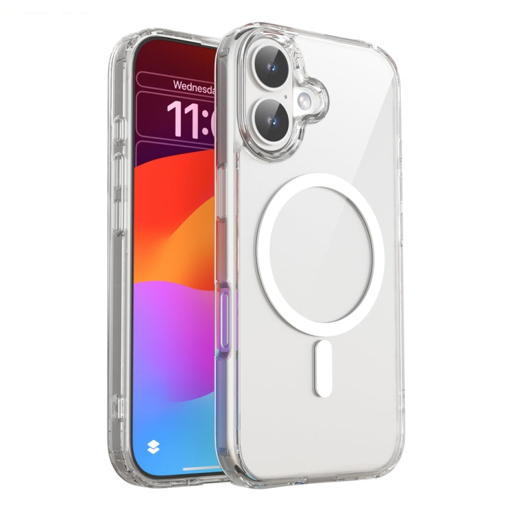 For iPhone 16 Mutural Ice Series MagSafe Magnetic TPU Phone Case(Transparent) - iPhone 16 Cases by Mutural | Online Shopping South Africa | PMC Jewellery | Buy Now Pay Later Mobicred