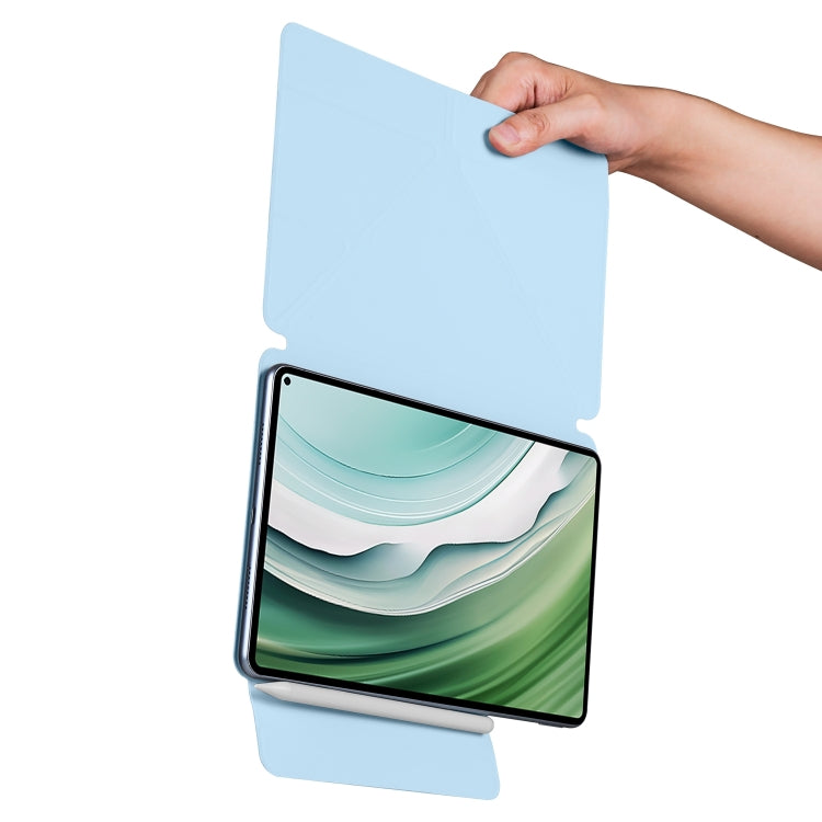 For Honor MagicPad 2 12.3 Fixed Buckle Magnetic Deformation Leather Tablet Case(Ice Blue) - Honor by PMC TechLife | Online Shopping South Africa | PMC TechLife | Buy Now Pay Later Mobicred