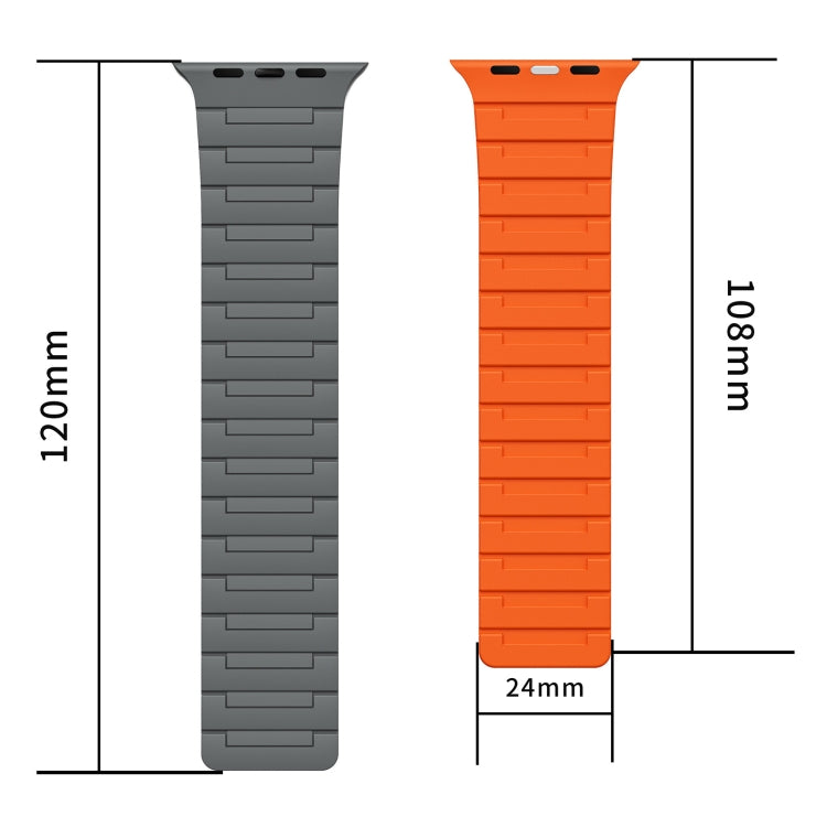 For Apple Watch SE 2023 44mm Magnetic Silicone Watch Band(Black) - Watch Bands by PMc TechLife | Online Shopping South Africa | PMc TechLife | Buy Now Pay Later Mobicred