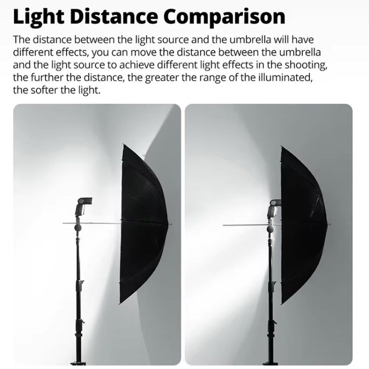 Godox UB002 Photography Studio Reflector Diffuser Umbrella, Size:43 inch 108cm(Black Silver) -  by Godox | Online Shopping South Africa | PMC TechLife | Buy Now Pay Later Mobicred