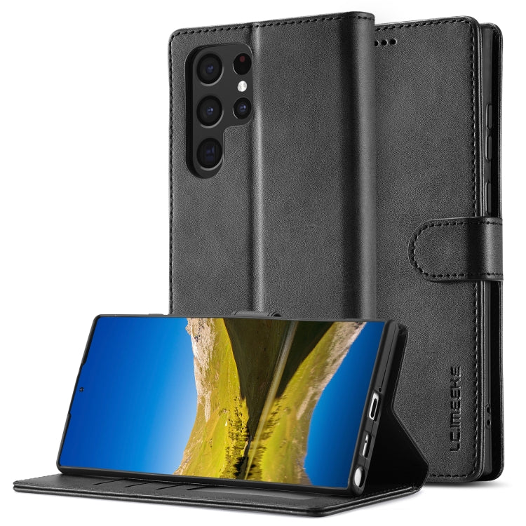 For Samsung Galaxy S25 Ultra 5G LC.IMEEKE Calf Texture Leather Phone Case(Black) - free shipping - PMC Jewellery - Order now!