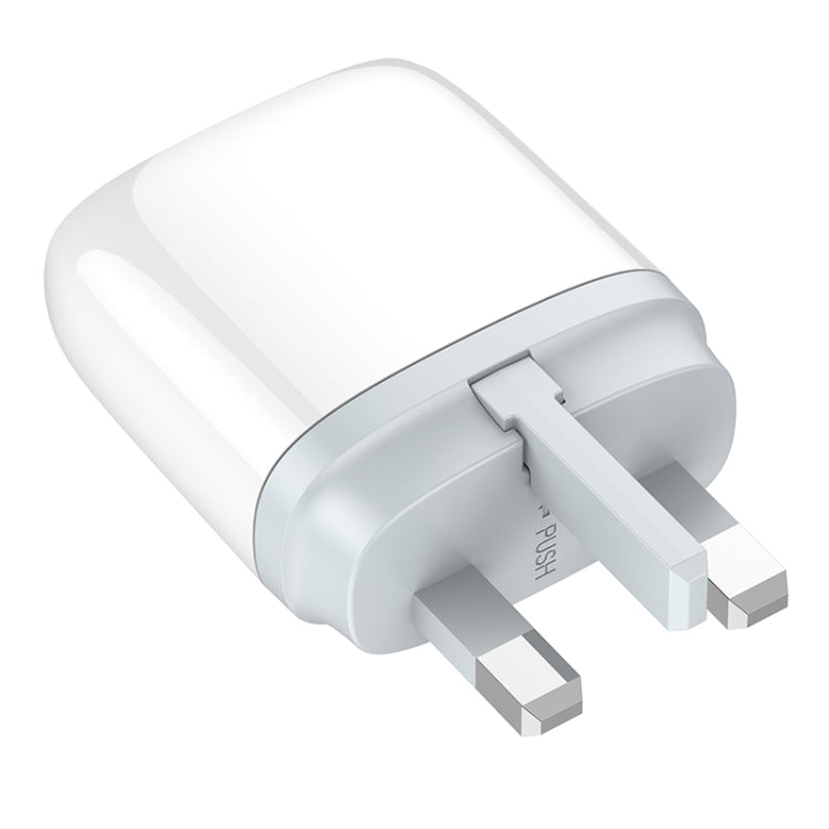 LDNIO Q229 QC3.0 / PD20W USB + Type-C Fast Charger with 1m USB to Type-C Cable, Plug Type:UK Plug(White) - USB Charger by LDNIO | Online Shopping South Africa | PMC TechLife | Buy Now Pay Later Mobicred