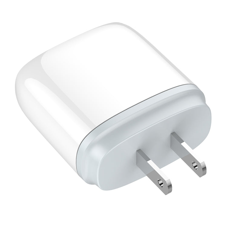LDNIO Q229 QC3.0 / PD20W USB + Type-C Fast Charger with 1m Type-C to 8 Pin Cable, Plug Type:US Plug(White) - free shipping - PMC Jewellery - Order now!