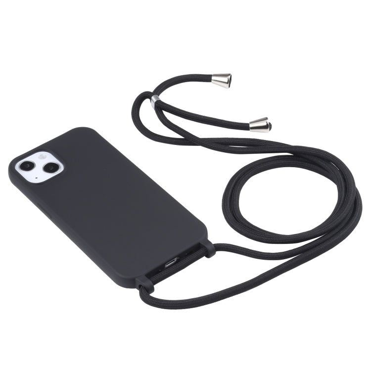For iPhone 16 Pro Max Candy Colors TPU Protective Phone Case with Lanyard(Black) - iPhone 16 Pro Max Cases by PMC TechLife | Online Shopping South Africa | PMC TechLife | Buy Now Pay Later Mobicred
