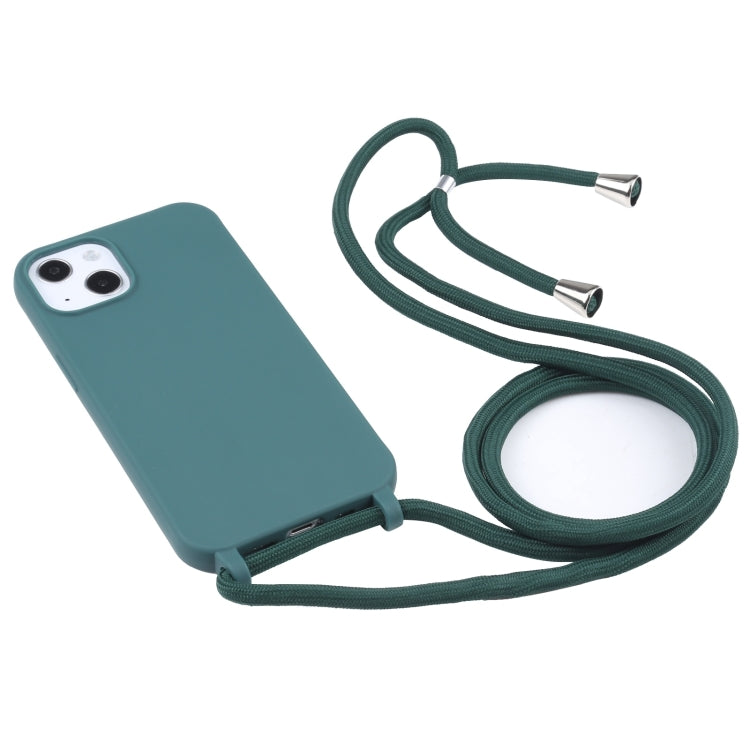 For iPhone 16 Plus Candy Colors TPU Protective Phone Case with Lanyard(Dark Green) - iPhone 16 Plus Cases by PMC TechLife | Online Shopping South Africa | PMC TechLife | Buy Now Pay Later Mobicred