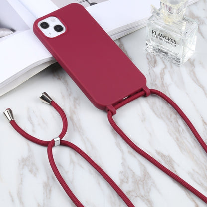 For iPhone 16 Plus Candy Colors TPU Protective Phone Case with Lanyard(Red) - iPhone 16 Plus Cases by PMC Jewellery | Online Shopping South Africa | PMC Jewellery | Buy Now Pay Later Mobicred