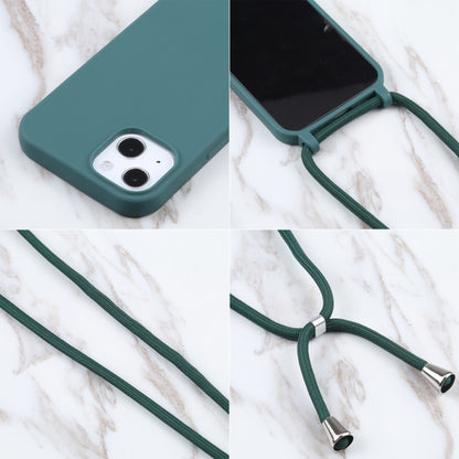 For iPhone 16 Candy Colors TPU Protective Phone Case with Lanyard(Dark Green) - iPhone 16 Cases by PMC Jewellery | Online Shopping South Africa | PMC Jewellery | Buy Now Pay Later Mobicred