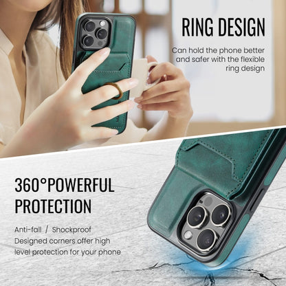 For iPhone 15 Plus DG.MING K1 MagSafe Detachable Wallet RFID Back Cover Phone Case(Green) - iPhone 15 Plus Cases by DG.MING | Online Shopping South Africa | PMC Jewellery | Buy Now Pay Later Mobicred