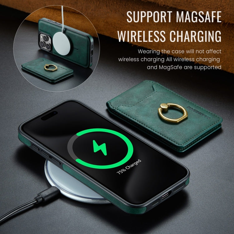 For iPhone 14 Pro DG.MING K1 MagSafe Detachable Wallet RFID Back Cover Phone Case(Green) - free shipping - PMC Jewellery - Order now!
