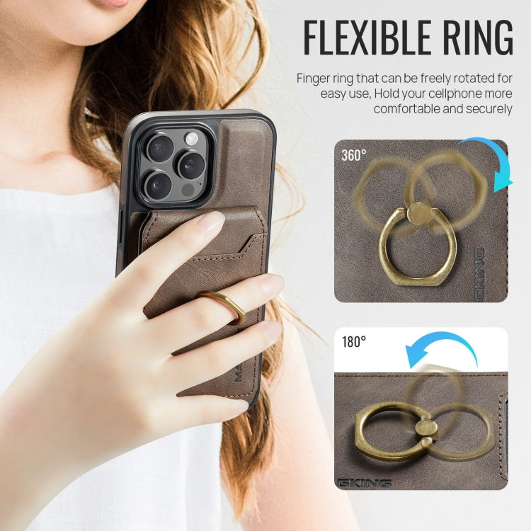 For iPhone 13 DG.MING K1 MagSafe Detachable Wallet RFID Back Cover Phone Case(Coffee) - free shipping - PMC Jewellery - Order now!