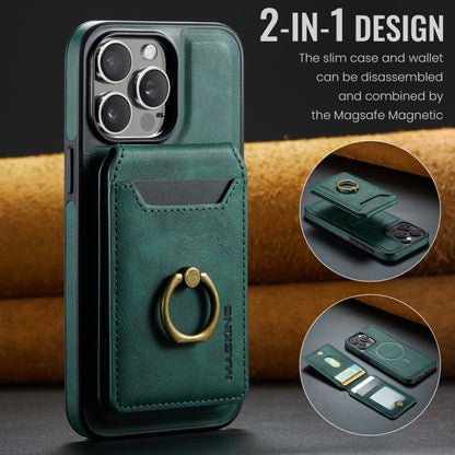 For iPhone 12 DG.MING K1 MagSafe Detachable Wallet RFID Back Cover Phone Case(Green) - iPhone 12 / 12 Pro Cases by DG.MING | Online Shopping South Africa | PMC Jewellery | Buy Now Pay Later Mobicred