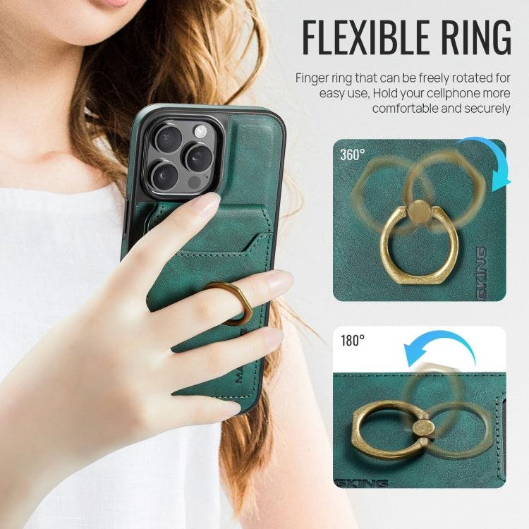 For iPhone 12 DG.MING K1 MagSafe Detachable Wallet RFID Back Cover Phone Case(Green) - free shipping - PMC Jewellery - Order now!