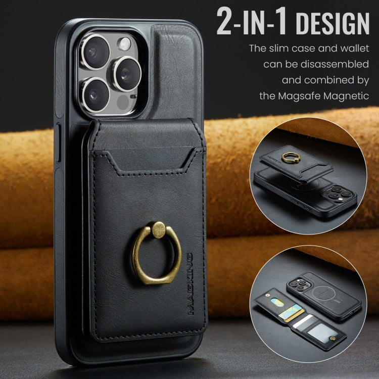 For iPhone 12 Pro Max DG.MING K1 MagSafe Detachable Wallet RFID Back Cover Phone Case(Black) - free shipping - PMC Jewellery - Order now!