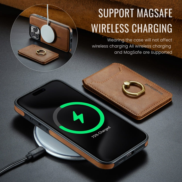 For iPhone 12 Pro DG.MING K1 MagSafe Detachable Wallet RFID Back Cover Phone Case(Brown) - free shipping - PMC Jewellery - Order now!