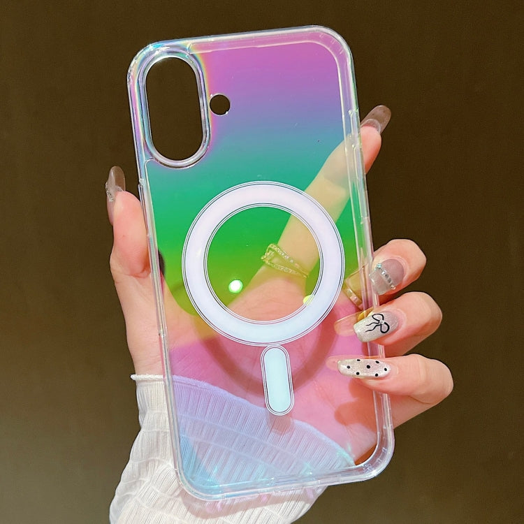 For iPhone 16 Plus Gradient Color MagSafe Airbag Full Coverage Phone Case(Rainbow) - iPhone 16 Plus Cases by PMC Jewellery | Online Shopping South Africa | PMC Jewellery | Buy Now Pay Later Mobicred