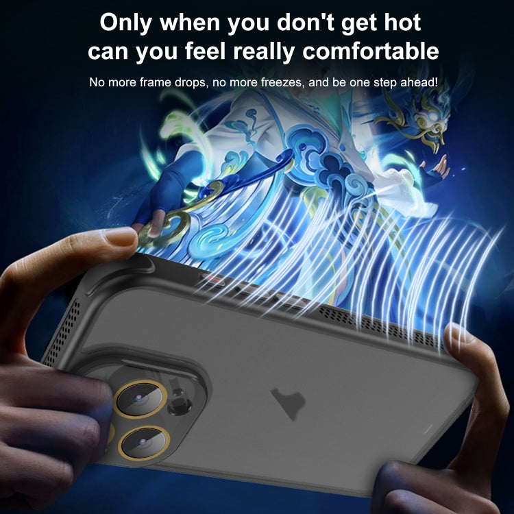 For iPhone 16 Pro Side Cooling Skin Feel Frosted Phone Case(Blue) - iPhone 16 Pro Cases by PMC TechLife | Online Shopping South Africa | PMC TechLife | Buy Now Pay Later Mobicred