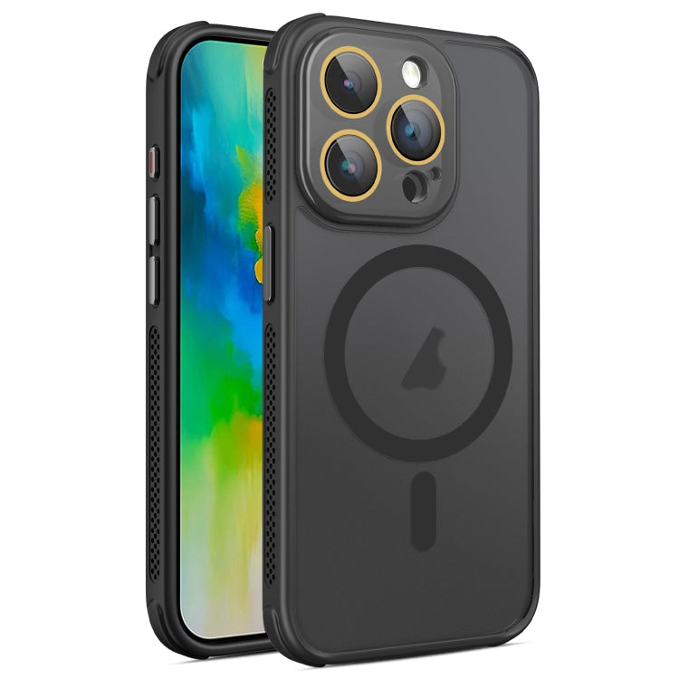 For iPhone 16 Pro Max Side Cooling Skin Feel Frosted MagSafe Magnetic Phone Case(Black) - iPhone 16 Pro Max Cases by PMC TechLife | Online Shopping South Africa | PMC TechLife | Buy Now Pay Later Mobicred