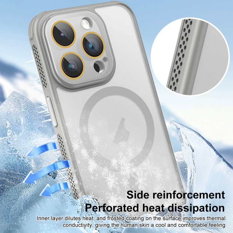 For iPhone 16 Plus Side Cooling Skin Feel Frosted MagSafe Magnetic Phone Case(Sky Blue) - iPhone 16 Plus Cases by PMC Jewellery | Online Shopping South Africa | PMC Jewellery | Buy Now Pay Later Mobicred