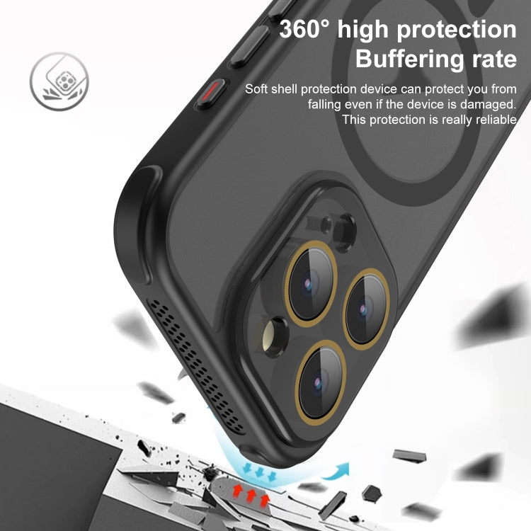 For iPhone 16 Pro Max Side Cooling Skin Feel Frosted MagSafe Magnetic Phone Case(Black) - iPhone 16 Pro Max Cases by PMC TechLife | Online Shopping South Africa | PMC TechLife | Buy Now Pay Later Mobicred