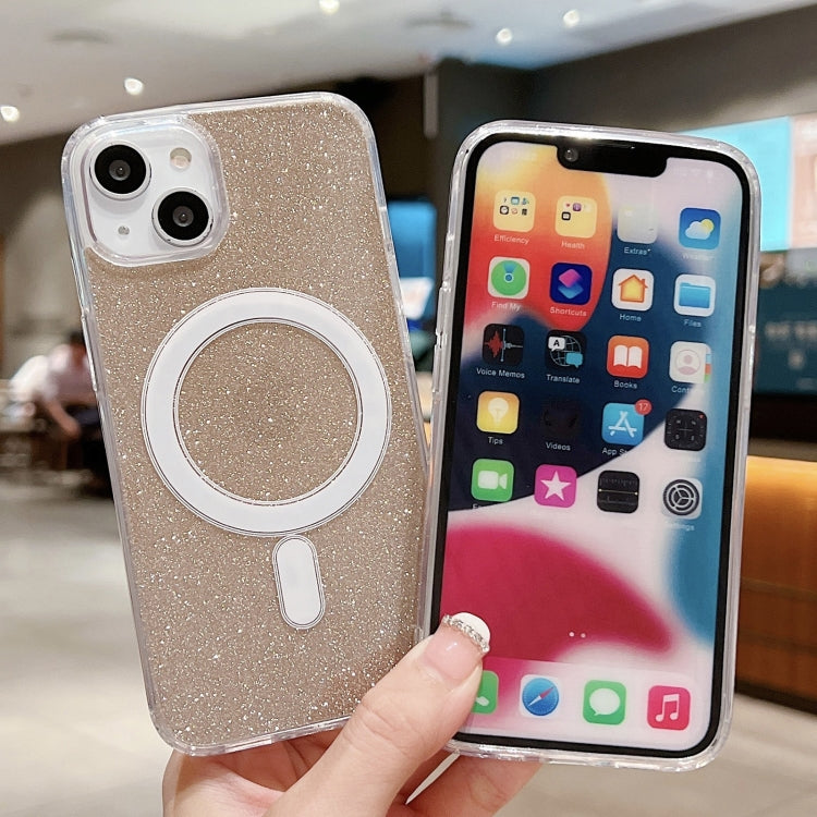 For iPhone 16 Pro Max Acrylic Transparent Glitter MagSafe Phone Case(Silver) - iPhone 16 Pro Max Cases by PMC TechLife | Online Shopping South Africa | PMC TechLife | Buy Now Pay Later Mobicred