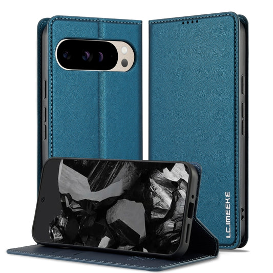 For Google Pixel 9 Pro XL LC.IMEEKE L1 Series Frosted Fine Texture PU Phone Case(Blue) - Google Cases by LC.IMEEKE | Online Shopping South Africa | PMC Jewellery | Buy Now Pay Later Mobicred