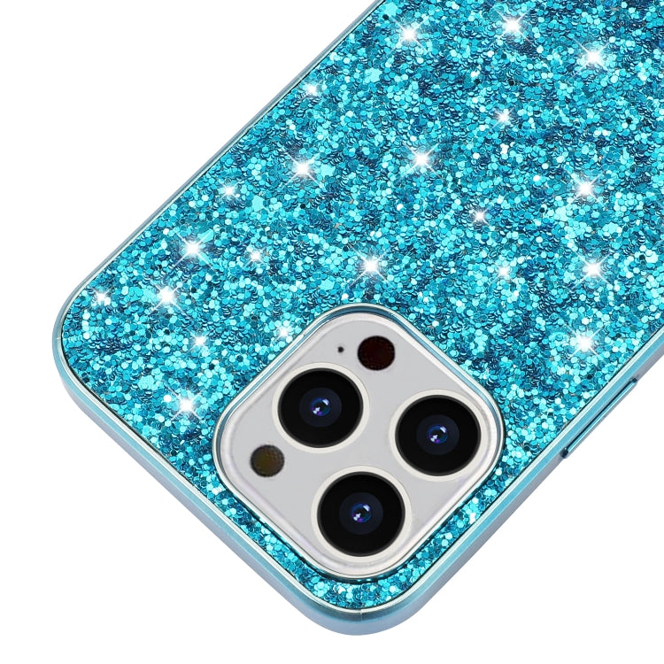 For iPhone 16 Pro Glitter Powder Shockproof TPU Phone Case(Black) - iPhone 16 Pro Cases by PMC Jewellery | Online Shopping South Africa | PMC Jewellery | Buy Now Pay Later Mobicred