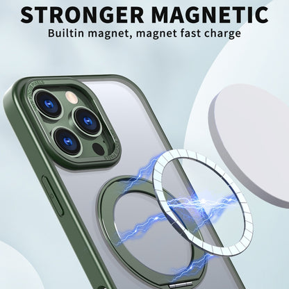 For iPhone 16 Pro Wing Series MagSafe Magnetic Ring Holder Phone Case(Green) - iPhone 16 Pro Cases by PMC Jewellery | Online Shopping South Africa | PMC Jewellery | Buy Now Pay Later Mobicred