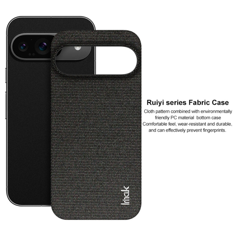 For Google Pixel 9 / 9 Pro imak Ruiyi Series Cloth Texture PU + PC Phone Case(Black) - Google Cases by imak | Online Shopping South Africa | PMC Jewellery | Buy Now Pay Later Mobicred